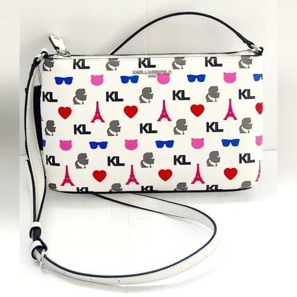 Karl Lagerfeld Handbags - Karl Lagerfeld Paris Adele Multi-Color Logo Women's Crossbody Purse